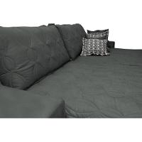 Sofá Retrátil e Reclinável 2,72m com Molas Ensacadas Cama Inbox Supreme Tecido Suede Velusoft Cinza