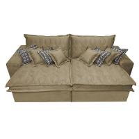 Sofá Retrátil e Reclinável 2,72m com Molas Ensacadas Cama Inbox Supreme Tecido Suede Velusoft Bege - 5