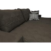 Sofá Retrátil e Reclinável 2,92m com Molas Ensacadas Cama Inbox Supreme Tecido Suede Velusoft Café