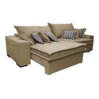 Sofá Retrátil e Reclinável 2,92m com Molas Ensacadas Cama Inbox Supreme Tecido Suede Velusoft Bege - 7