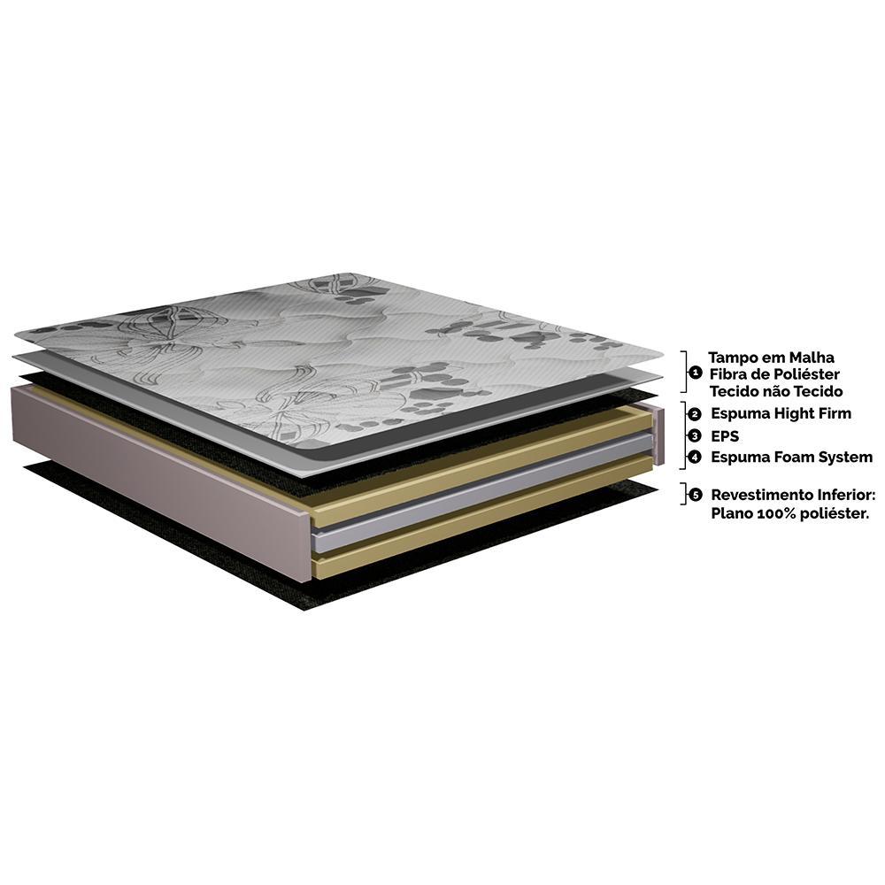 Cama Box King Colchão OrtoFirm + Box 193x203x67 One Face Espuma D45 Cinza - 6