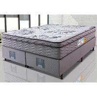 Cama Box King Colchão OrtoFirm + Box 193x203x67 One Face Espuma D45 Cinza - 1