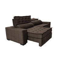 Sofá Retrátil e Reclinável 2,75m Cama inBox Big Puffer com SoftGel D40 Velupluma Café - 7