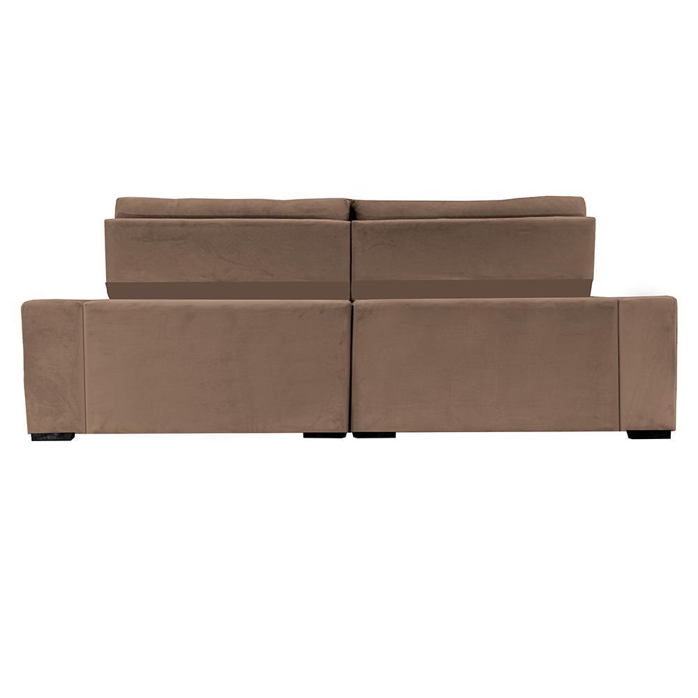 Sofá Retrátil e Reclinável 2,75m Cama inBox Big Puffer com SoftGel D40 Velupluma Castor - 6