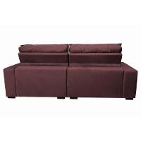 Sofá Retrátil e Reclinável 2,72m Molas Ensacadas Cama inBox Catar Velusoft Vinho - 6