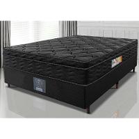 Cama Box Casal Colchão OrtoFirm Black + Box 138x188x67 One Face Espuma D33 Preto - 1