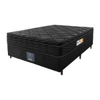 Cama Box Casal Colchão OrtoFirm Black + Box 138x188x67 One Face Espuma D33 Preto - 5