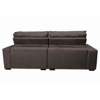 Sofá Retrátil e Reclinável 2,72m Molas Ensacadas Cama inBox Catar Velusoft Café - 6