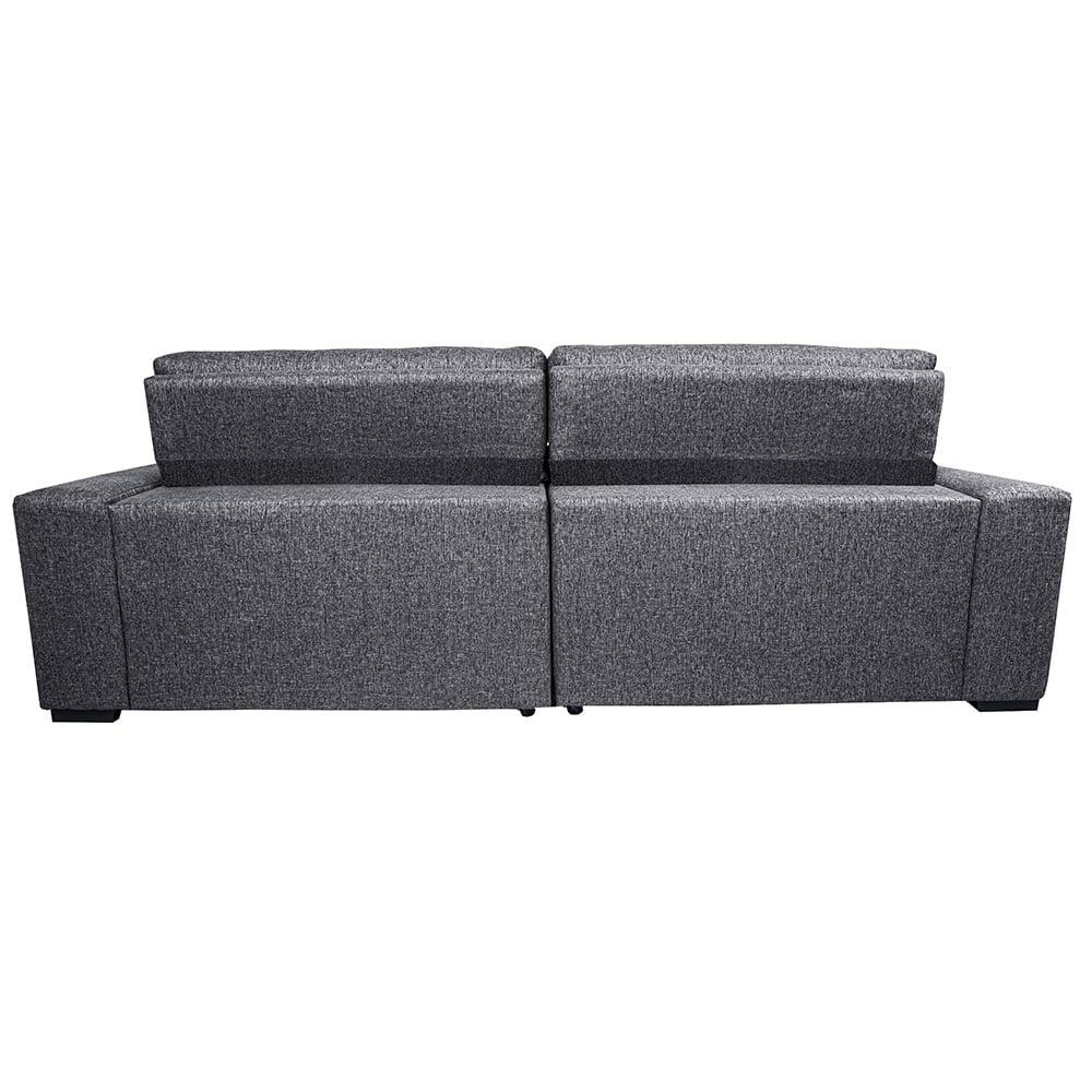 Sofá Retrátil e Reclinável 2,75m Molas Ensacadas Cama inBox Style Thermo Gel Linho Cinza Escuro - 6