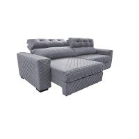 Sofá Retrátil e Reclinável 2,75m Molas Ensacadas Cama inBox Style Thermo Gel Linho Cinza Claro - 8