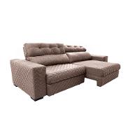 Sofá Retrátil e Reclinável 2,75m Molas Ensacadas Cama inBox Style Thermo Gel Linho Bege Escuro - 7