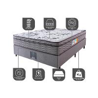 Cama Box Casal Colchão OrtoFirm + Box 138x188x67 One Face Espuma D45 Cinza - 3
