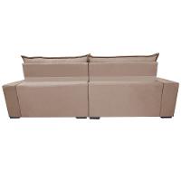 Sofá Retrátil e Reclinável 2,75m Molas Ensacadas Cama inBox Elegance com ThermoGel Velusoft Bege - 6