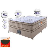 Cama Box Casal Colchão OrtoFirm + Box 138x188x71 Double Face Espuma D33 Dourado - 2