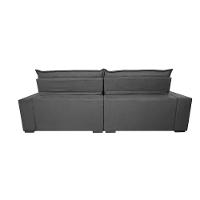 Sofá Retrátil e Reclinável 2,95m Molas Ensacadas Cama inBox Spazus com Bordado 3D Velusoft Cinza - 6