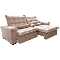 Sofá Retrátil e Reclinável 2,95m Cama inBox Big Fresh com SoftGel D40 Velupluma Bege - 8