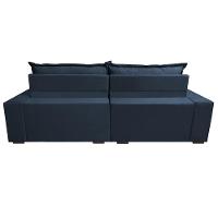 Sofá Retrátil e Reclinável 3,12m com Molas Ensacadas Cama Inbox Supreme Tecido Suede Velusoft Azul - 6