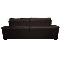 Sofá Retrátil e Reclinável 3,15m Molas Ensacadas Cama inBox Big Home com Bordado 3D Linho Marrom - 6