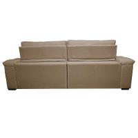 Sofá Retrátil e Reclinável 3,15m Molas Ensacadas Cama inBox Big Home com Bordado 3D Linho Bege Escuro - 6