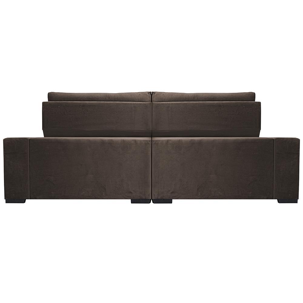 Sofá Retrátil e Reclinável 3,15m Cama inBox Big Star com SoftGel D40 Velupluma Café - 6
