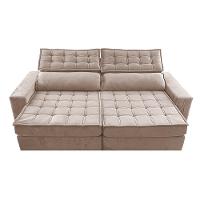 Sofá Retrátil e Reclinável 3,15m Cama inBox Big Star com SoftGel D40 Velupluma Bege - 5