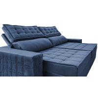 Sofá Retrátil e Reclinável 3,15m Cama inBox Big Star com SoftGel D40 Velupluma Azul