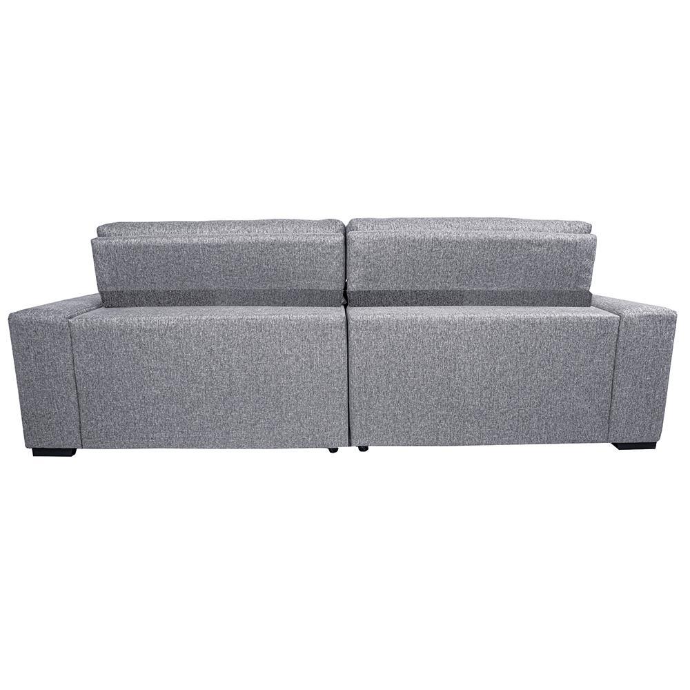 Sofá Retrátil e Reclinável 3,15m Molas Ensacadas Cama inBox Style Thermo Gel Linho Cinza Escuro - 6