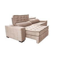 Sofá Retrátil e Reclinável 3,15m Cama inBox Big Puffer com SoftGel D40 Velupluma Bege - 7