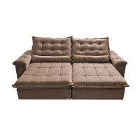Sofá Retrátil e Reclinável 3,15m Cama inBox Big Fresh com SoftGel D40 Velupluma Castor - 5