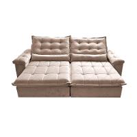 Sofá Retrátil e Reclinável 3,15m Cama inBox Big Fresh com SoftGel D40 Velupluma Bege - 5