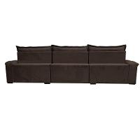 Sofá Retrátil e Reclinável 3,55m Cama inBox Big Fresh com SoftGel D40 Velupluma Café - 6