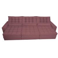 Sofá Retrátil e Reclinável 3,52m com Molas Ensacadas Cama Inbox Gold Tecido Suede Velusoft Vinho - 5