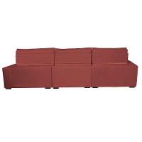 Sofá Retrátil e Reclinável 3,82m com Molas Ensacadas Cama Inbox Gold Tecido Suede Velusoft Vermelho - 6