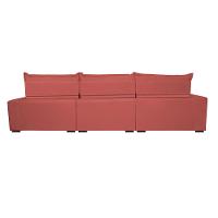 Sofá Retrátil e Reclinável 3,52m com Molas Ensacadas Cama Inbox Soft Tecido Suede Velusoft Vermelho - 6