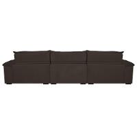 Sofá Retrátil e Reclinável 3,52m com Molas Ensacadas Cama inBox Aconchego Tecido Velusoft Café - 6