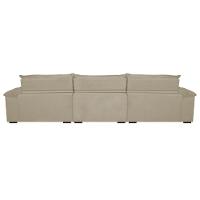 Sofá Retrátil e Reclinável 3,52m com Molas Ensacadas Cama inBox Aconchego Tecido Velusoft Bege - 6