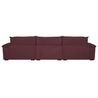 Sofá Retrátil e Reclinável 3,22m com Molas Ensacadas Cama inBox Aconchego Tecido Suede Vinho - 6