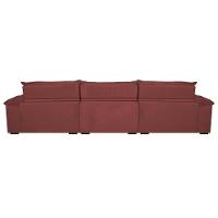 Sofá Retrátil e Reclinável 3,82m com Molas Ensacadas Cama inBox Aconchego Tecido Velusoft Vermelho - 6