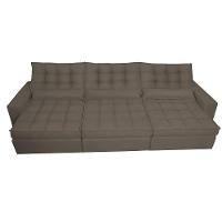 Sofá Retrátil e Reclinável 3,82m com Molas Ensacadas Cama Inbox Gold Tecido Suede Velusoft Café - 5