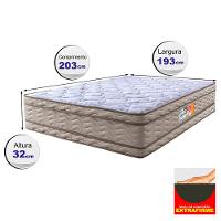 Colchão King OrtoFirm 193x203x32 Double Face Espuma D33 Dourado - 2