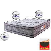 Colchão Casal OrtoFirm 138x188x32 Double Face Espuma D45 Cinza - 2