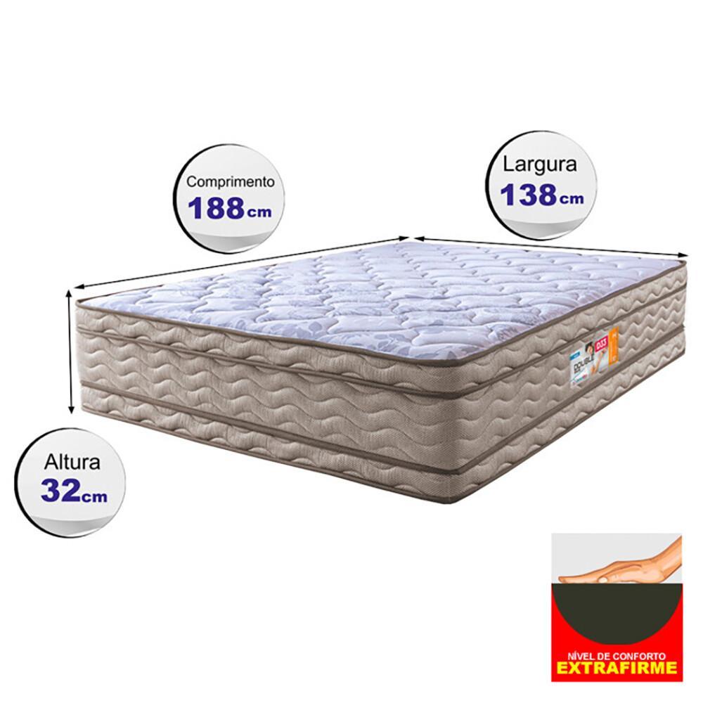 Colchão Casal OrtoFirm 138x188x32 Double Face Espuma D33 Dourado - 2