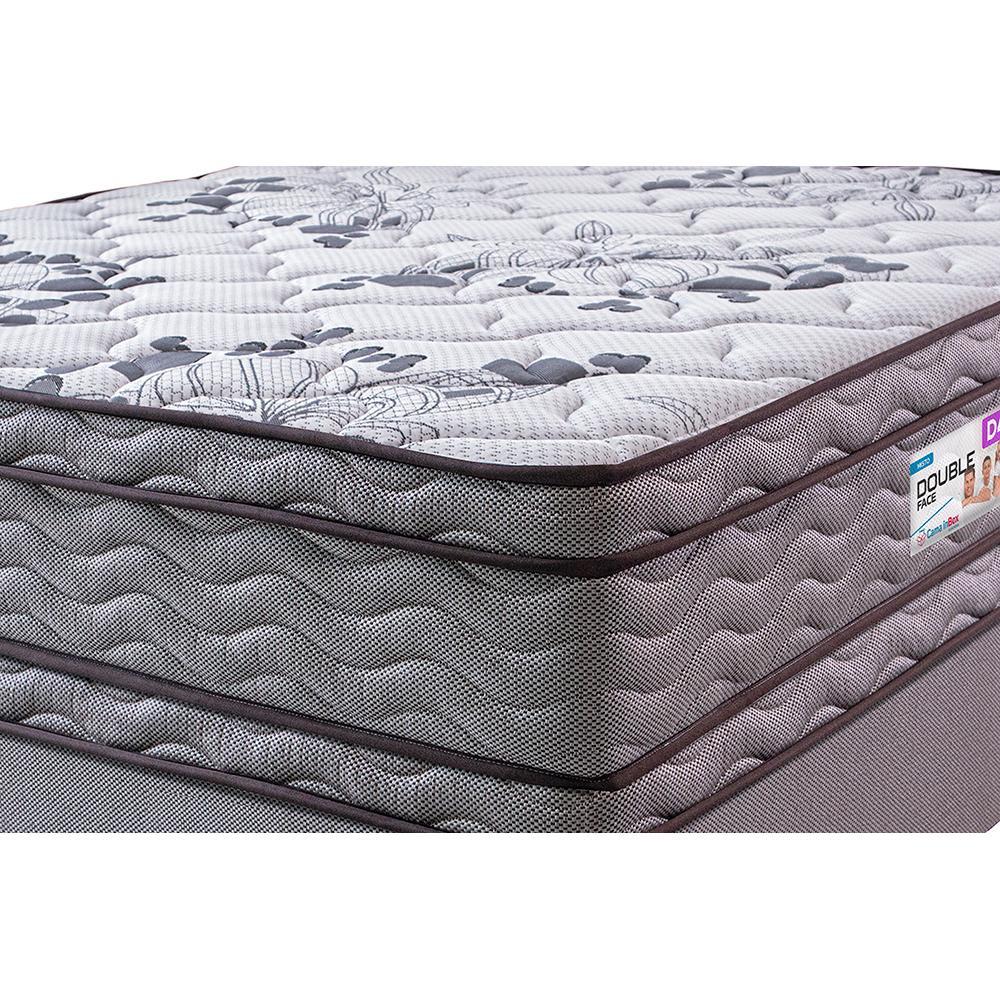 Cama Box Solteiro Colchão OrtoFirm + Box 88x188x71 Double Face Espuma D45 Cinza - 4