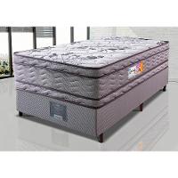 Cama Box Solteiro Colchão OrtoFirm + Box 88x188x71 Double Face Espuma D45 Cinza - 1