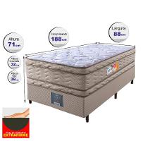 Cama Box Solteiro Colchão OrtoFirm + Box 88x188x71 Double Face Espuma D33 Dourado - 2