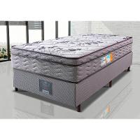 Cama Box Solteiro Colchão OrtoFirm + Box 88x188x67 One Face Espuma D45 Cinza - 1