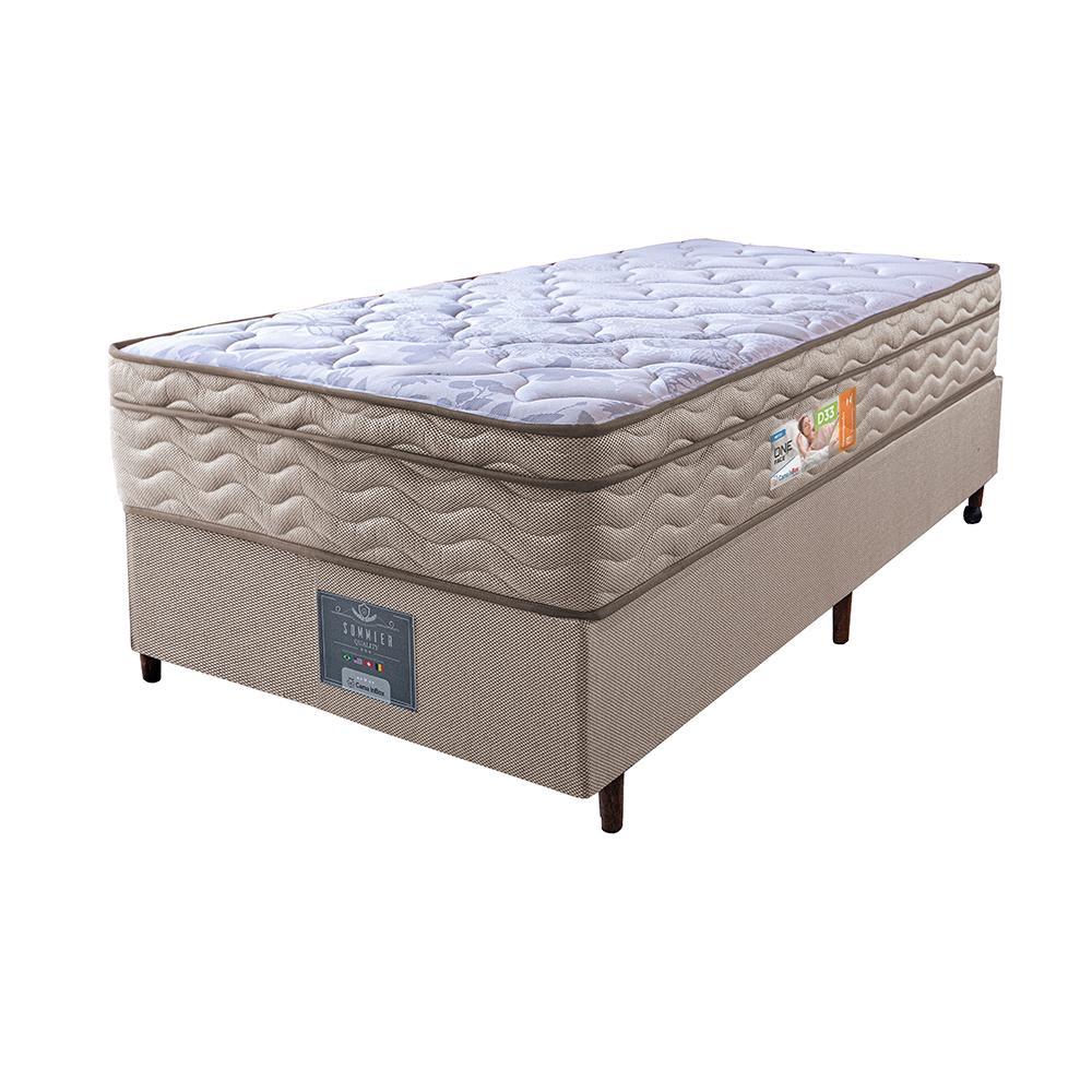 Cama Box Solteiro Colchão OrtoFirm + Box 88x188x67 One Face Espuma D33 Dourado - 5