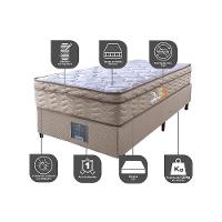 Cama Box Solteiro Colchão OrtoFirm + Box 88x188x67 One Face Espuma D33 Dourado - 3