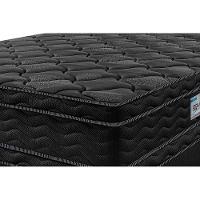 Cama Box Queen Colchão OrtoFirm Black + Box 158x198x71 Double Face Espuma D33 Preto