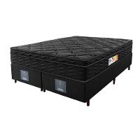 Cama Box Queen Colchão OrtoFirm Black + Box 158x198x67 One Face Espuma D33 Preto - 5
